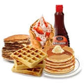 Palacsinta, gofri, szirup