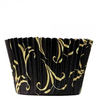 Muffin és cupcake kapszli - barna, aranymintás (250 db)